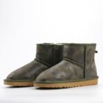 Custom Women’s Blue Cow Suede Leather Australia Genuine Shearling Lining Classic Short Ankle Sheepskin Boots