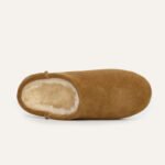 Custom extra-cushioned insole for cow suede shearling clogs, personalized comfort winter slippers
