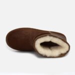 custom brown horsehair shearling boots, natural horsehair exterior with shearling lining, personalized cozy winter snow boots