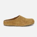 Bespoke cow suede mules—minimalist design, personalized fit, perfect for versatile casual outfits.