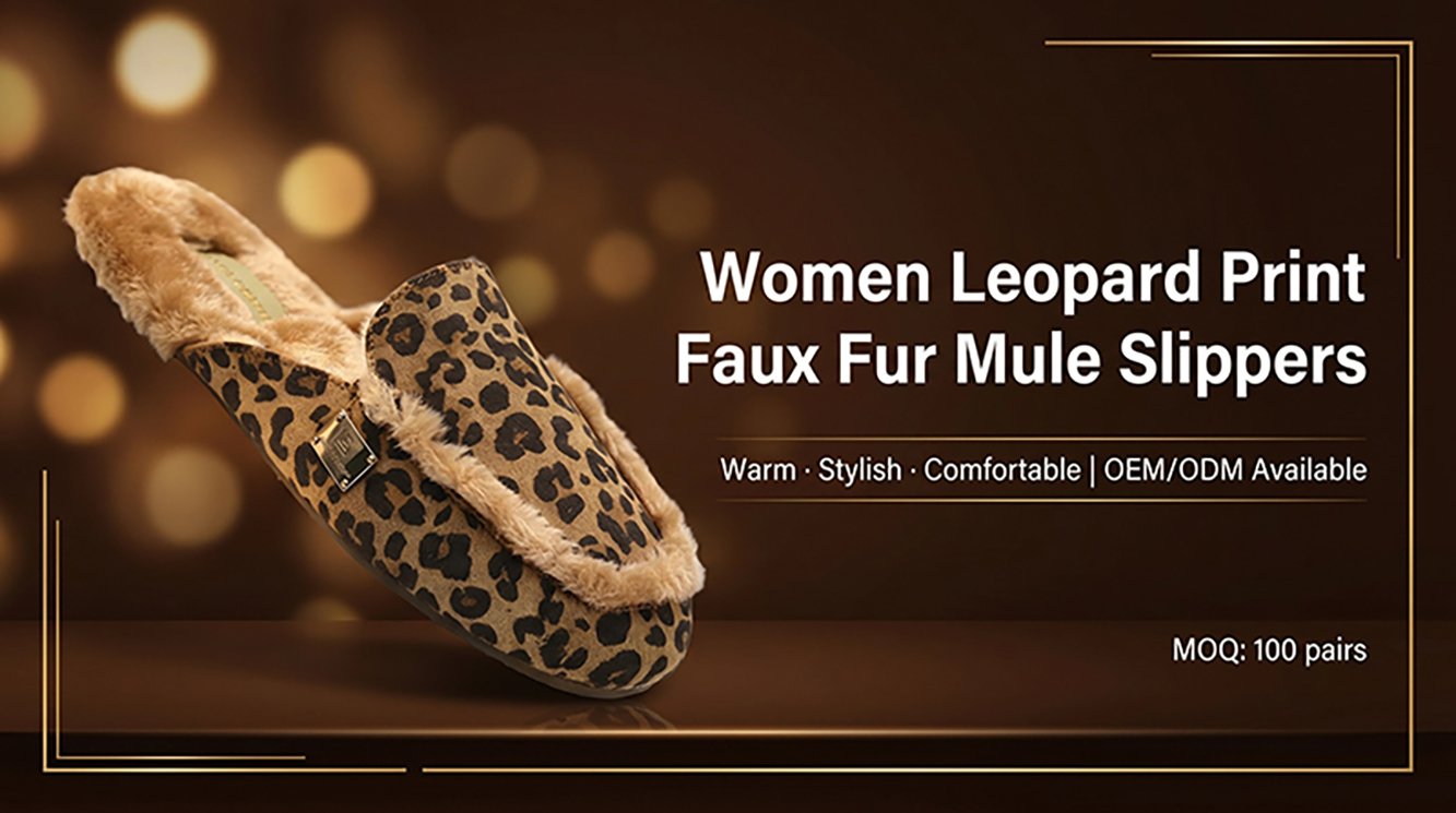Customizable Leopard Print Fur Mules