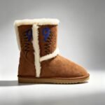 Custom Embroidery Warm Faux Fur Lined Mid-Calf Boots
