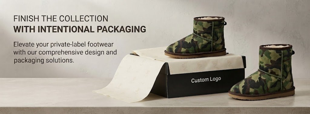 Black custom shoe box with logo