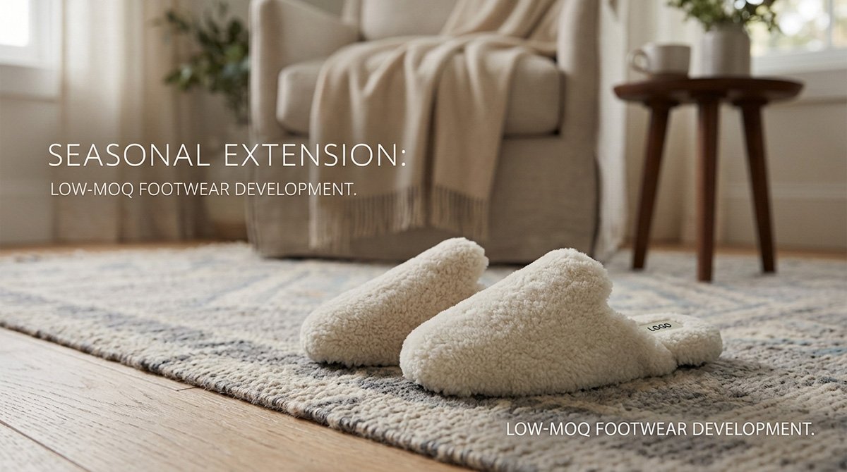 Soft-open-toe-fluffy-home-slide-as-a-seasonal-lifestyle-extension-to-a-closed-toe-slipper-range