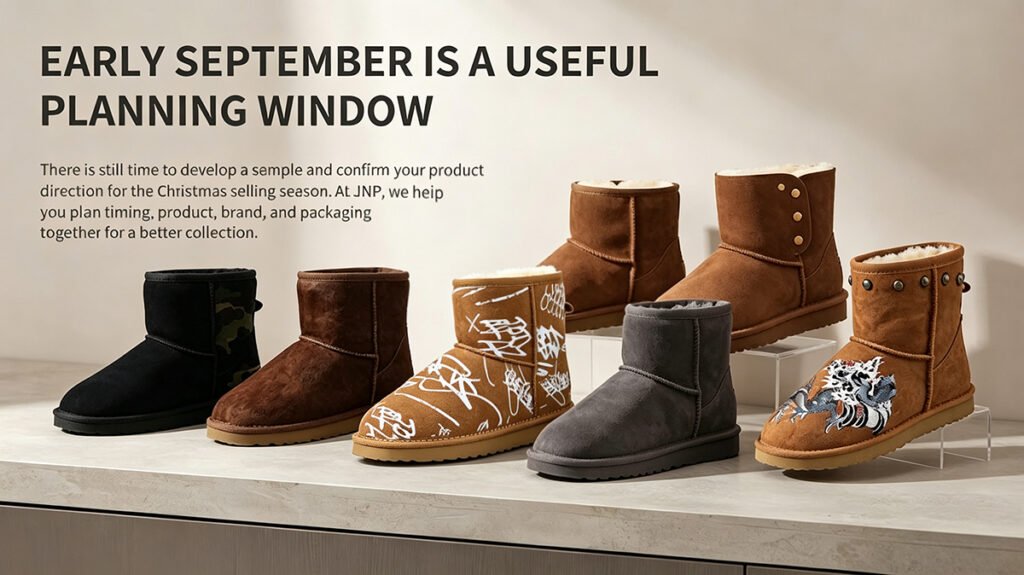 Classic low-shaft winter boot collection for private-label footwear buyers