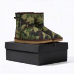 Custom Men’s Camouflage Winter Warm Faux Shearling Snow Boots