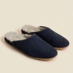 Custom Men’s Sheepskin Lined Mule Winter Slippers