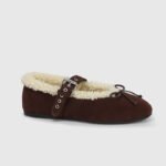 Custom Women’s Faux Genuine Shearling Ballet Ballerinas Loafers Slippers