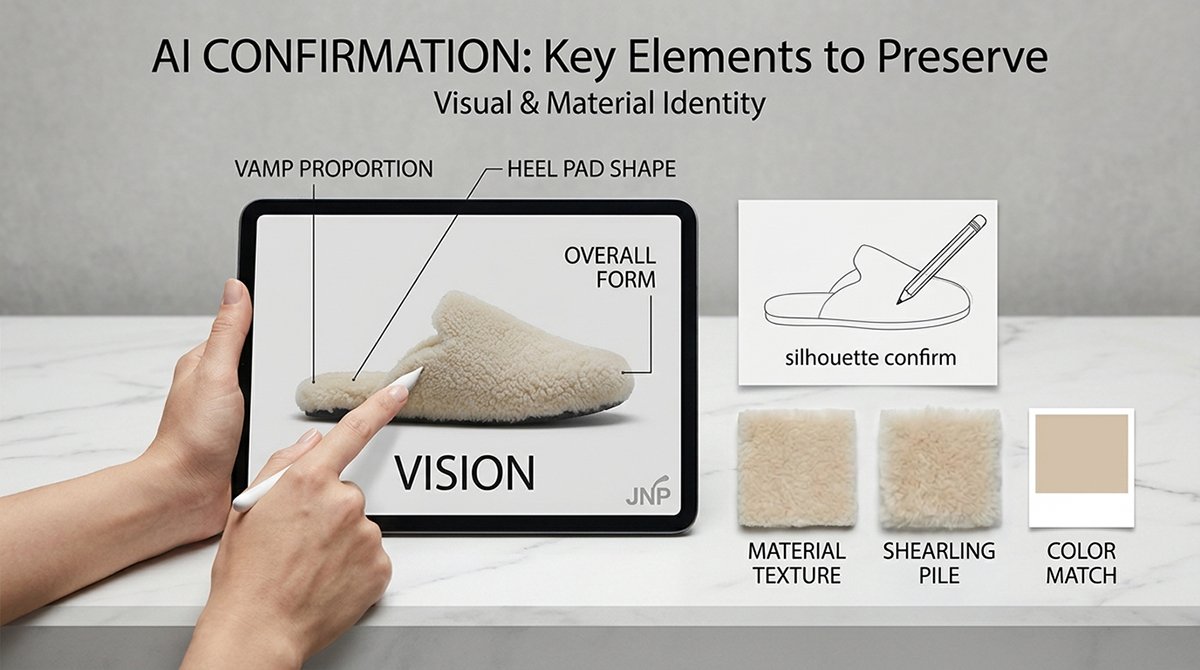 Footwear-buyer-identifying-the-shape-material-and-colour-to-preserve-from-an-AI-shoe-image