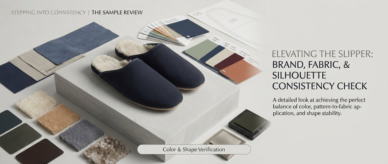 Slipper-sample-reviewed-for-brand-consistency-fabric-suitability-and-shape